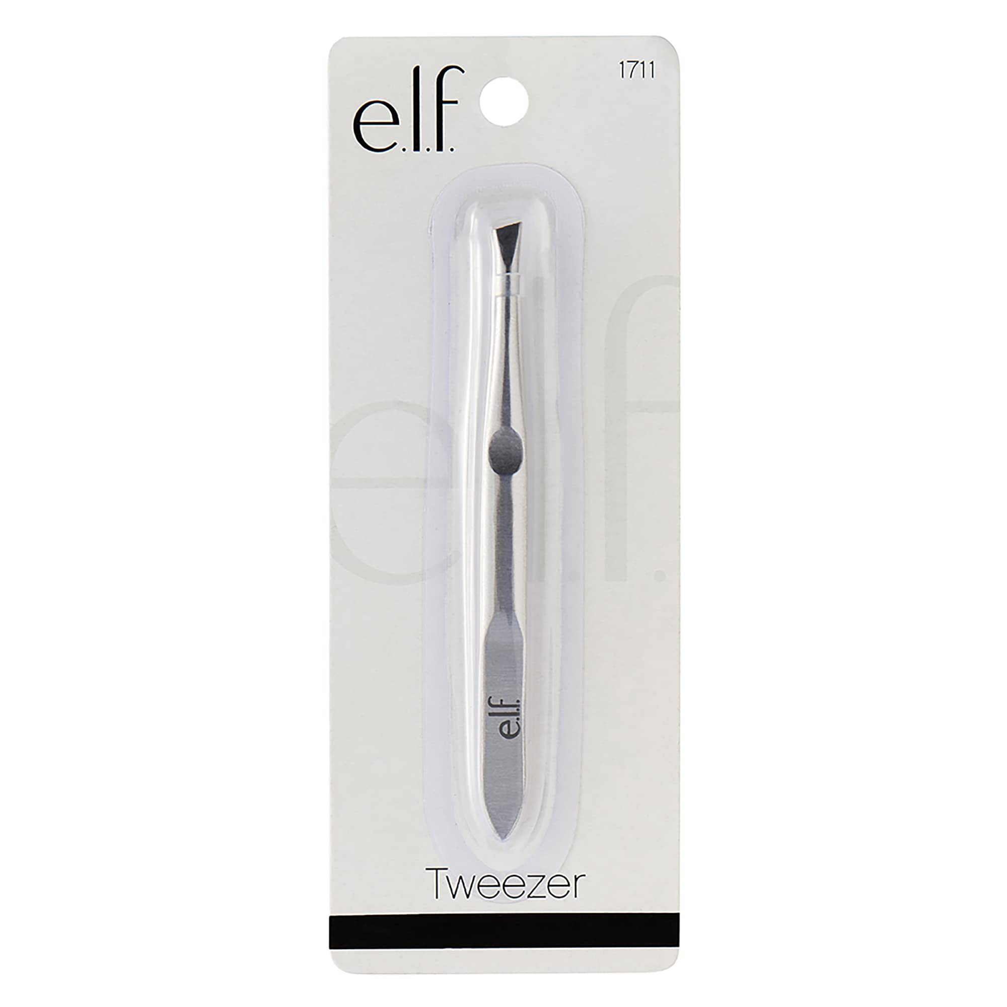 e.l.f. Slant Tweezer, Professional Quality Stainless Steel, Provides a Strong Grip, Removes Hairs Accurately, Shapes, Defines, Easy To Use, Ergonomically-Designed