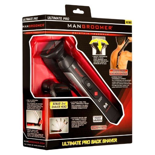 Buy now MANGROOMER - ULTIMATE PRO Back Shaver with 2 Shock Absorber Flex Heads, Power Hinge, Extreme Reach Handle and Power Burst at indiglob india