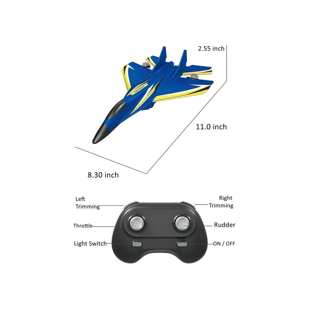 Buy now Remote Control Airplane,RC Airlane Ready to Fly,2 Channels RC Plane Built in 6-Axis Gyro,Easy to Fly Remote Control Plane for Kids Boys Beginner (Blue) at indiglob india