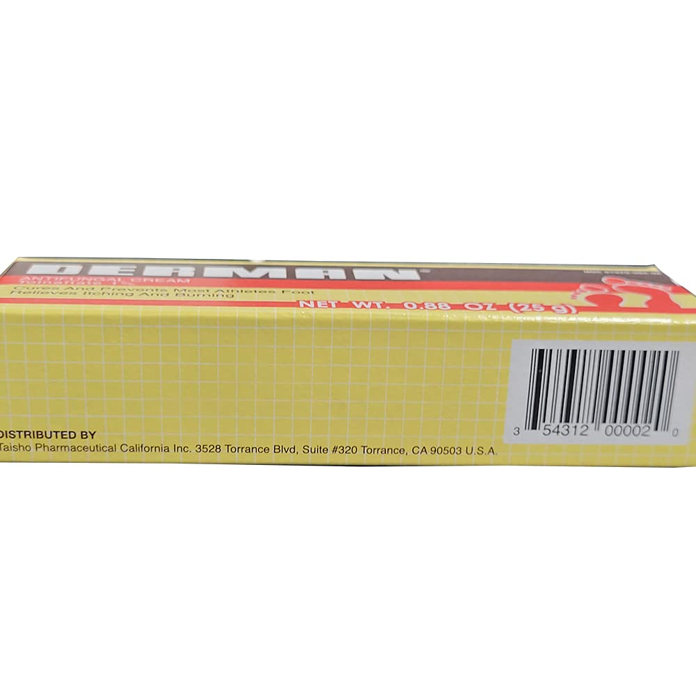 Derman Antifungal Cream for the Treatment of Athlete's Foot (3 Pack (0.88 Ounce))