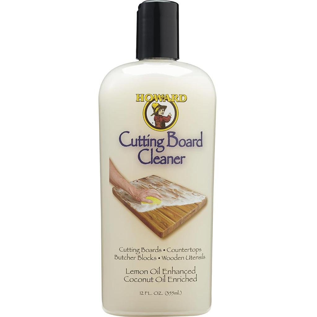 Howard Products CBC012 Wood Cutting Board Cleaner, Wood Cleaner for Wooden Cutting Boards, 12 oz