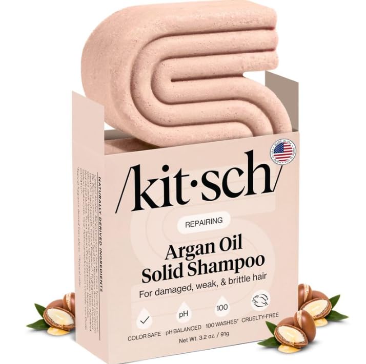 Buy now Kitsch Argan Oil Shampoo Bar â€“ Repairing Hair Shampoo for Men & Women â€“ Strengthening, Nourishing Hair Care, Reduce Breakage & Boost Elasticity â€“ Silicone, Paraben & Sulfate Free, Made in USA - 3.2 oz at indiglob india