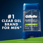 Buy now Gillette Antiperspirant and Deodorant for Men, 72hr Sweat & Odor Protection, Long Lasting Freshness, Anti-White Mark Technology, Clear Gel, Power Rush Scent, 3.8 oz (Pack of 3) at indiglob india