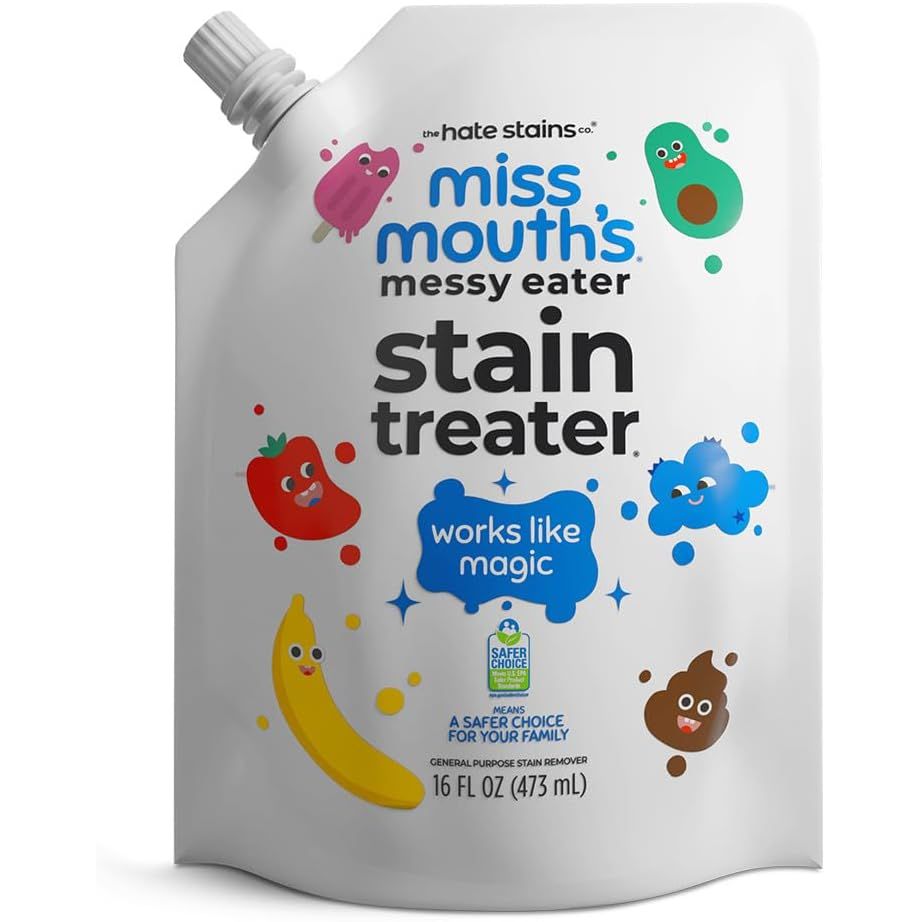 Buy now Miss Mouth's Messy Eater Stain Treater Spray - 4oz Stain Remover - Newborn & Baby Essentials - No Dry Cleaning Food, Grease, Coffee Off Laundry, Underwear, Fabric Refill Pouch at indiglob india