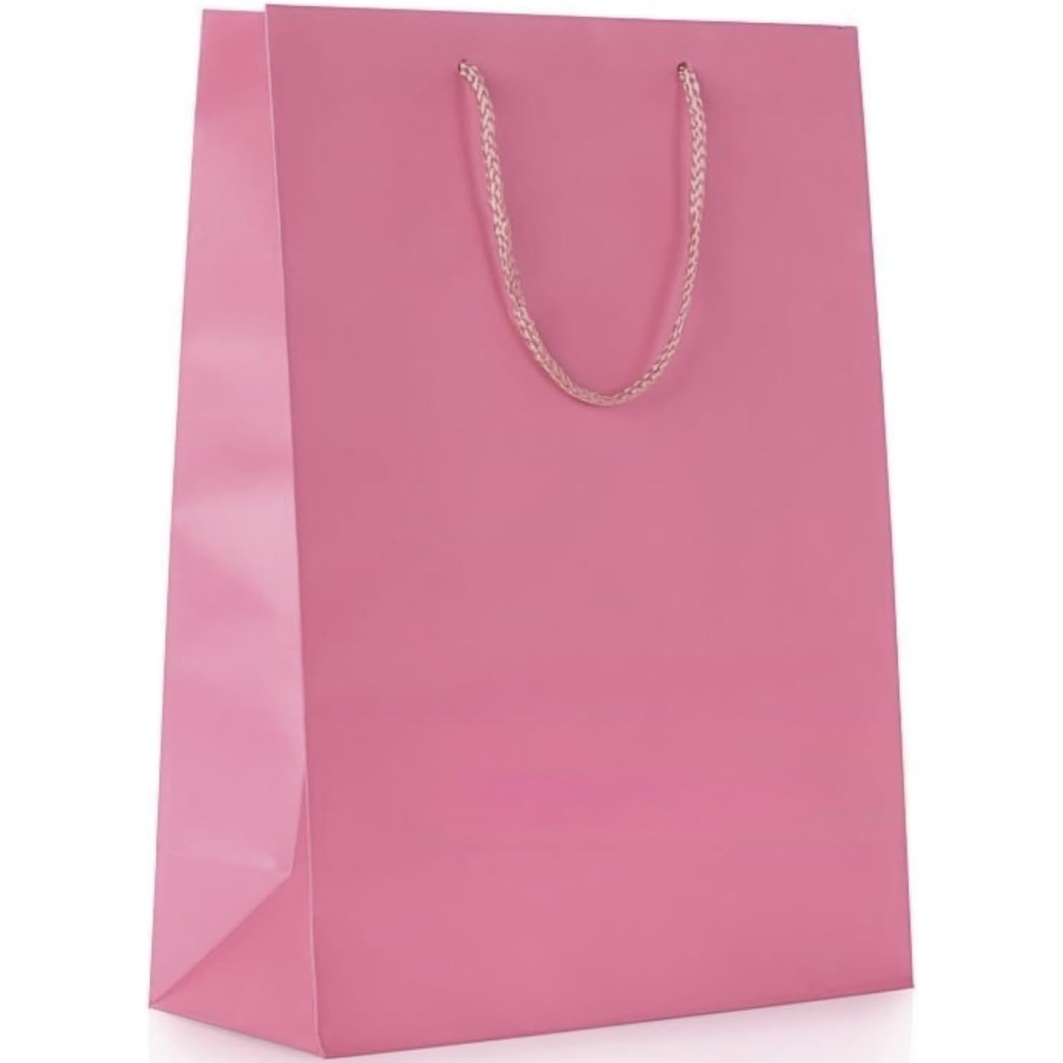 Buy now Vibrant Solid Glossy Medium Bag - 9.5"H x 7.75"W x 4.5" (1 Pc.) - Sturdy, Eye-Catching & Eco-Friendly - Ideal for Events, Celebrations & Gifting, Black New Pink at indiglob india