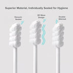 Baby Tongue Cleaner, 60pcs, Disposable Infant Toothbrush, Hygiene Oral Care Oral Wipes for Baby and Infant