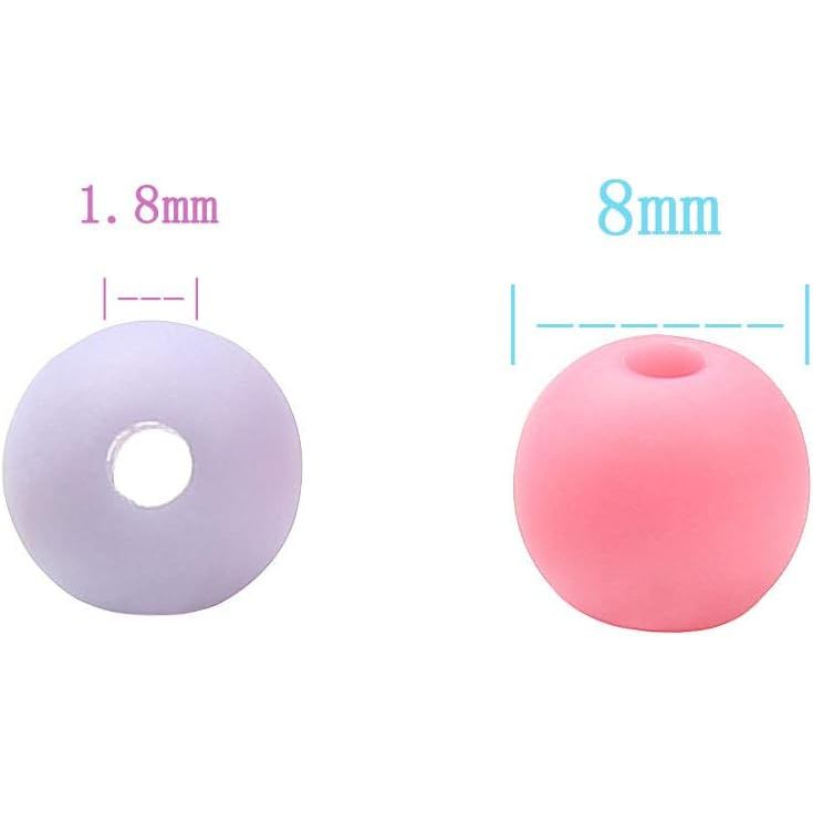 Buy now ToBeIT Color Beads Acrylic Round Beads Pastel Round Bead for DIY Necklace, Bracelet, Earring Jewelry Making (8mm-770pcs) at indiglob india