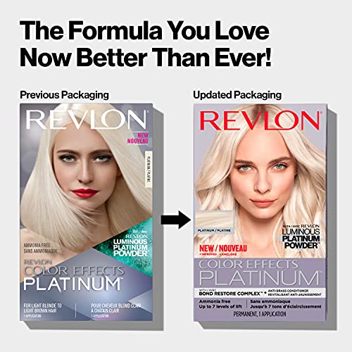 Buy now Revlon Color Effects Permanent Highlighting Kit, Ammonia & Paraben Free Hair Dye, 60 Platinum, 8 Oz (Pack of 1) at indiglob india