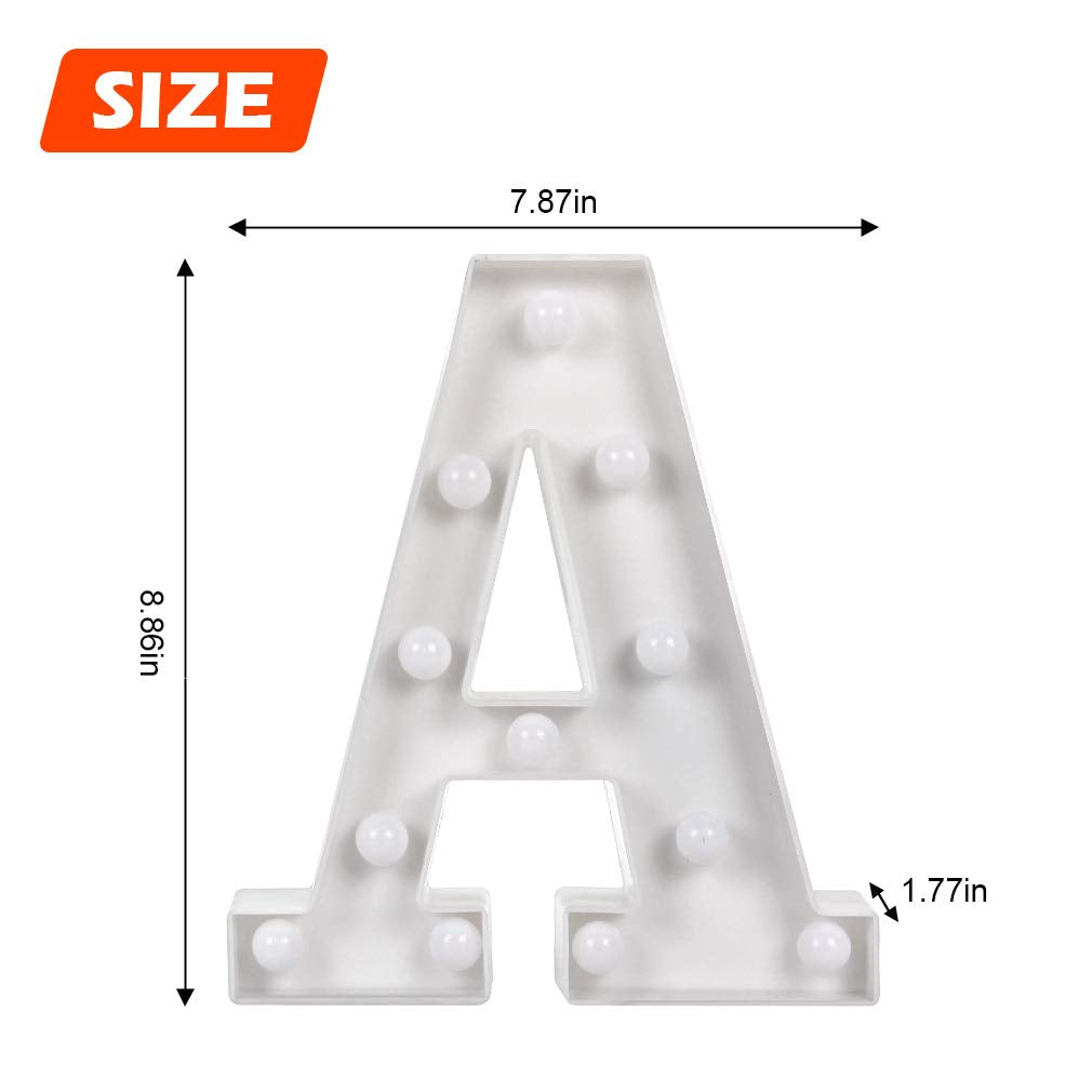 Buy now Marquee Light Up Letter for Wall Decor Led Letter Light Alphabet Light Up Letters Light with Remote, Wall Decor Night Lights for Bedroom Wedding Party Birthday Christmas Decoration （ A） at indiglob india