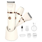 Ufree 3-in-1 Bikini Trimmer Electric Razors for Women, Gifts for Women | Ceramic Blade, IPX7 Waterproof, Lady Shaver, Travel Lock, for Face, Legs, Pubic Hair, Underarms, Body Hair Trimmer, Purple