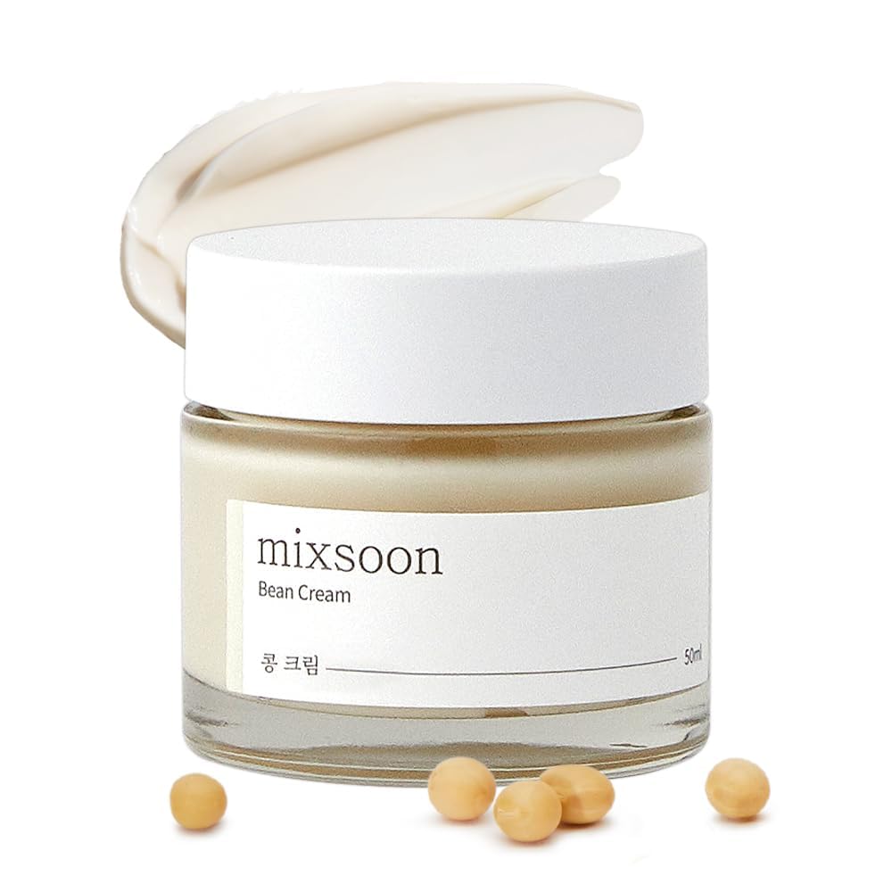 mixsoon Bean Cream - Deeply Nourishing & Lightweight Moisturizer, 0.85fl oz | Nourishing Fermented Soy Moisturizer for Smooth Texture & Long-Lasting Soothing Hydration for a Radiant, Balanced Glow, 25ml
