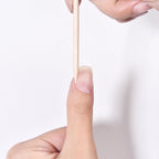 5PCS Orange Wood Nail Sticks Double Sided Cuticle Pusher Remover Multi Functional Orange Wood Cuticle Sticks Manicure Pedicure Tool With Clear Storage Tube