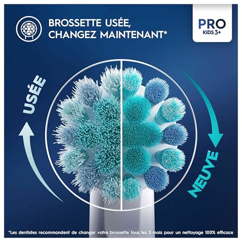Buy now Oral-B Pro Kids Electric Toothbrush Head, with Disney Frozen Characters, Extra Soft Bristles, for Ages 3+, Pack of 4 Toothbrush Heads, White at indiglob india