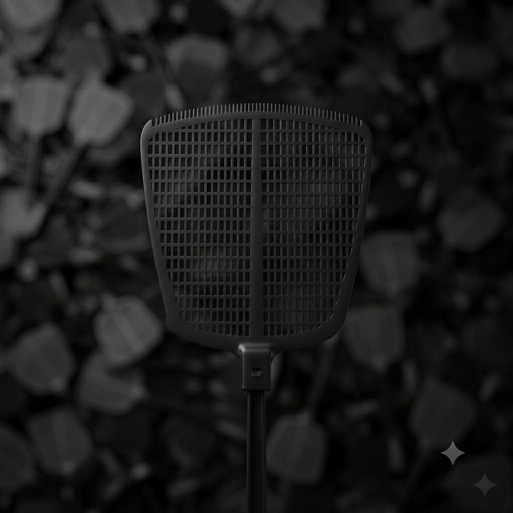 Fly Swatter for Indoors - Heavy Duty 20" Fly Swatters Multi Pack - Long Handle Plastic Manual Flyswatter Mesh Head - Black, 3 Pack
