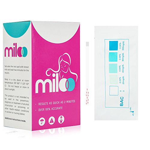 Buy now Breastmilk Alcohol Test Strips for Breastfeeding Moms 12 Strips - Quick Result Reliable Breastmilk Tests for The Presence of Alcohol in Breast Milk with Graded Results by Miloo at indiglob india