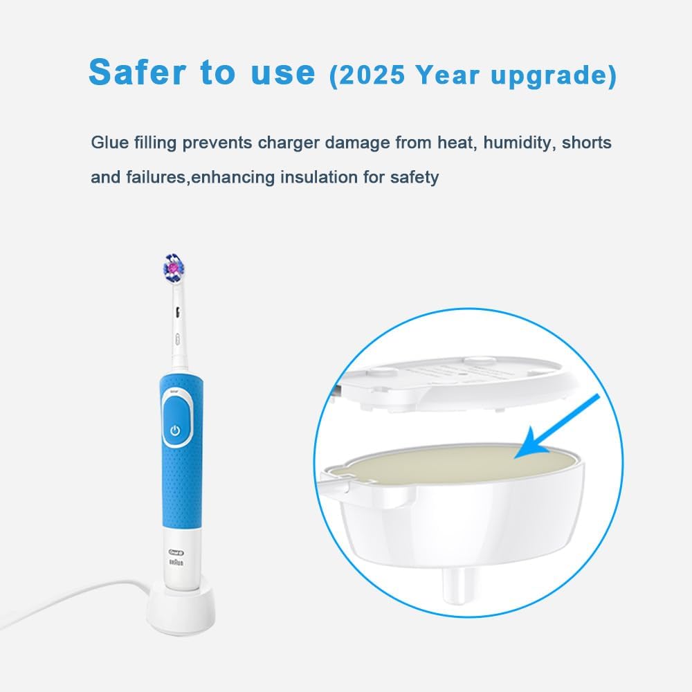 Buy now for Oral B Electric Toothbrush Replacement Charger, More Safety Compatible with Most Oral B Braun Toothbrush Charger Base Inductive Model 3757 Charger,Waterproof IPX7 Portable Travel at indiglob india