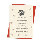 Pet Sympathy Card for Dog Cat, Pet Loss Memorial Gift