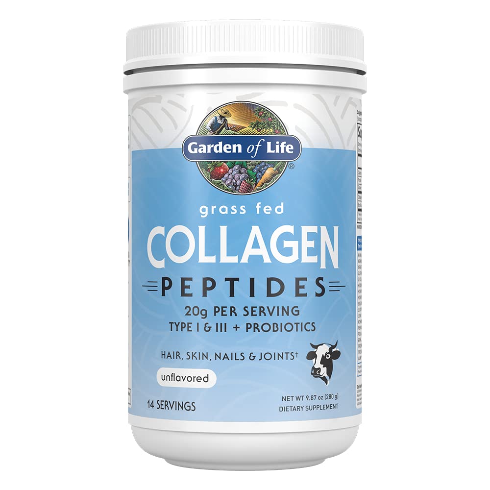 Buy now Garden of Life Grass Fed Collagen Peptides Powder Unflavored Collagen Powder for Women Men Hair Skin Nails Joints, Hydrolyzed Collagen Protein Supplements, Collagen for Women & Men, 14 Servings 9.87 Ounce (Pack of 1) at indiglob india