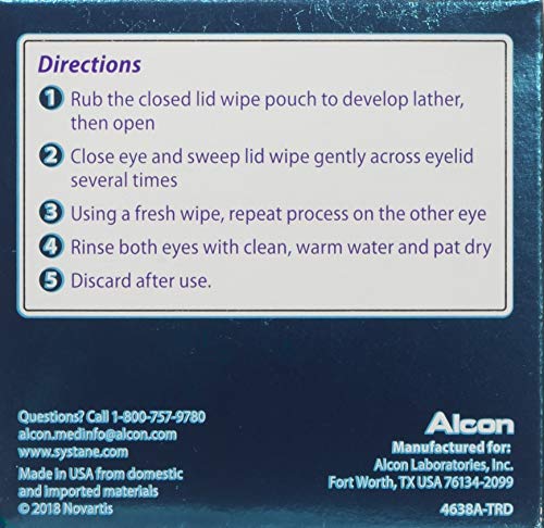 Buy now Systane Lid Wipes Eyelid Cleansing Wipes, 30 Count (Pack of 3) at indiglob india