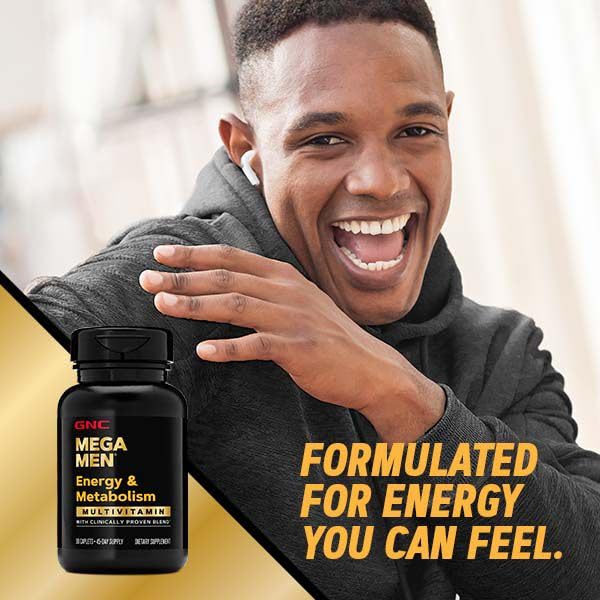 Buy now GNC Mega Men Energy & Metabolism Multivitamin | Antioxidants and Increased Calorie Burning | 90 Count at indiglob india