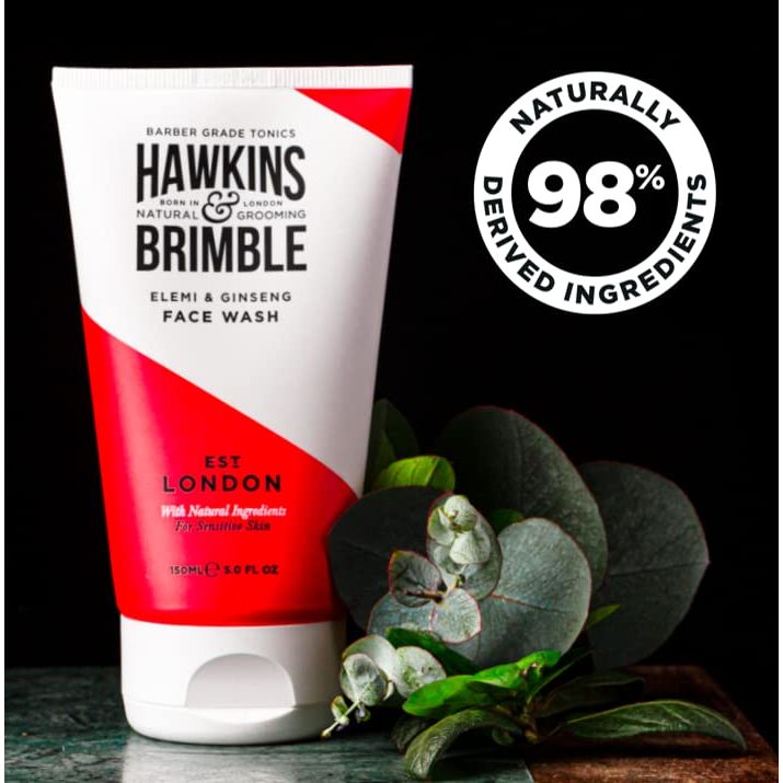 Buy now Hawkins & Brimble - Mens Face Wash, 150ml - Aloe Vera Face Wash for Sensitive Skin, Cool Assist in Removal of Excess Oil, Soothe, Refresh, Cleansing & Remove Dirt - Elemi & Ginseng Signature Fragrance at indiglob india