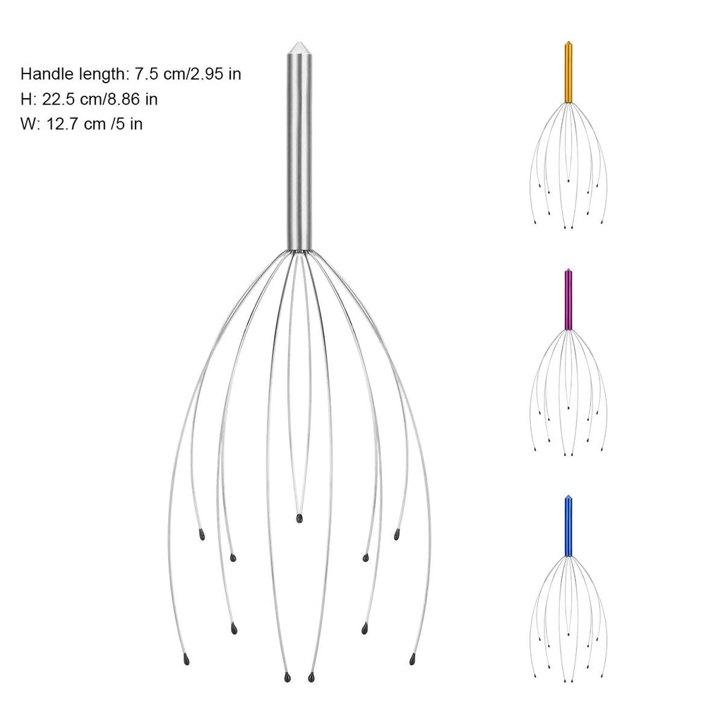 Yeipis 4 Pack Scalp Massagers, Handheld Head Massage Tingler, Scratcher for Deep Relaxation, Hair Stimulation and Stress Relief Christmas Gift