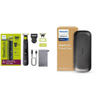 Norelco Philips OneBlade Pro Hybrid Electric Trimmer and Shaver, Black, 2 Piece, QP6530/70, Old Version