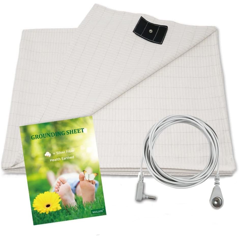 Buy now Grounding Sheet with 15ft Cord, Premium Cotton & Pure Silver Fiber Blend for Enhanced Sleep, Eco-Friendly Fabric (Crib Size, 52x27 Inches) – Promotes Wellness & Relaxation at indiglob india
