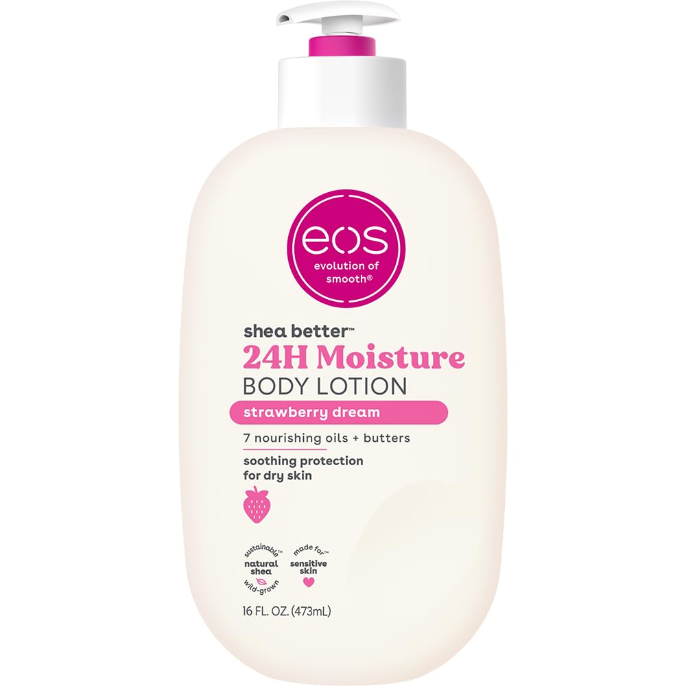 Buy now eos Shea Better Body Lotion Vanilla Cashmere, 24-Hour Moisture Skin Care, Lightweight & Non-Greasy, Natural Shea, Vegan, Vanilla Body Lotion, 16 fl oz at indiglob india