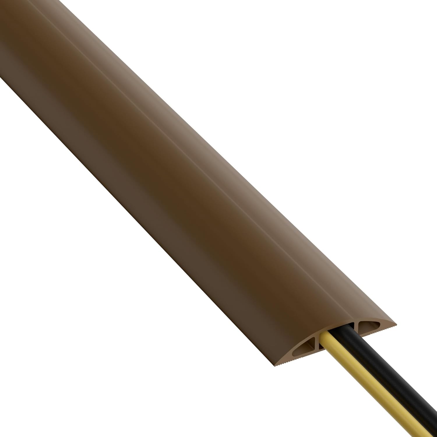 Buy now D-Line 6ft Floor Cord Cover, Cable Channel, Protect Cords, Prevent Trips - 0.63" W x 0.31" H - Gray 30 Feet Brown at indiglob india