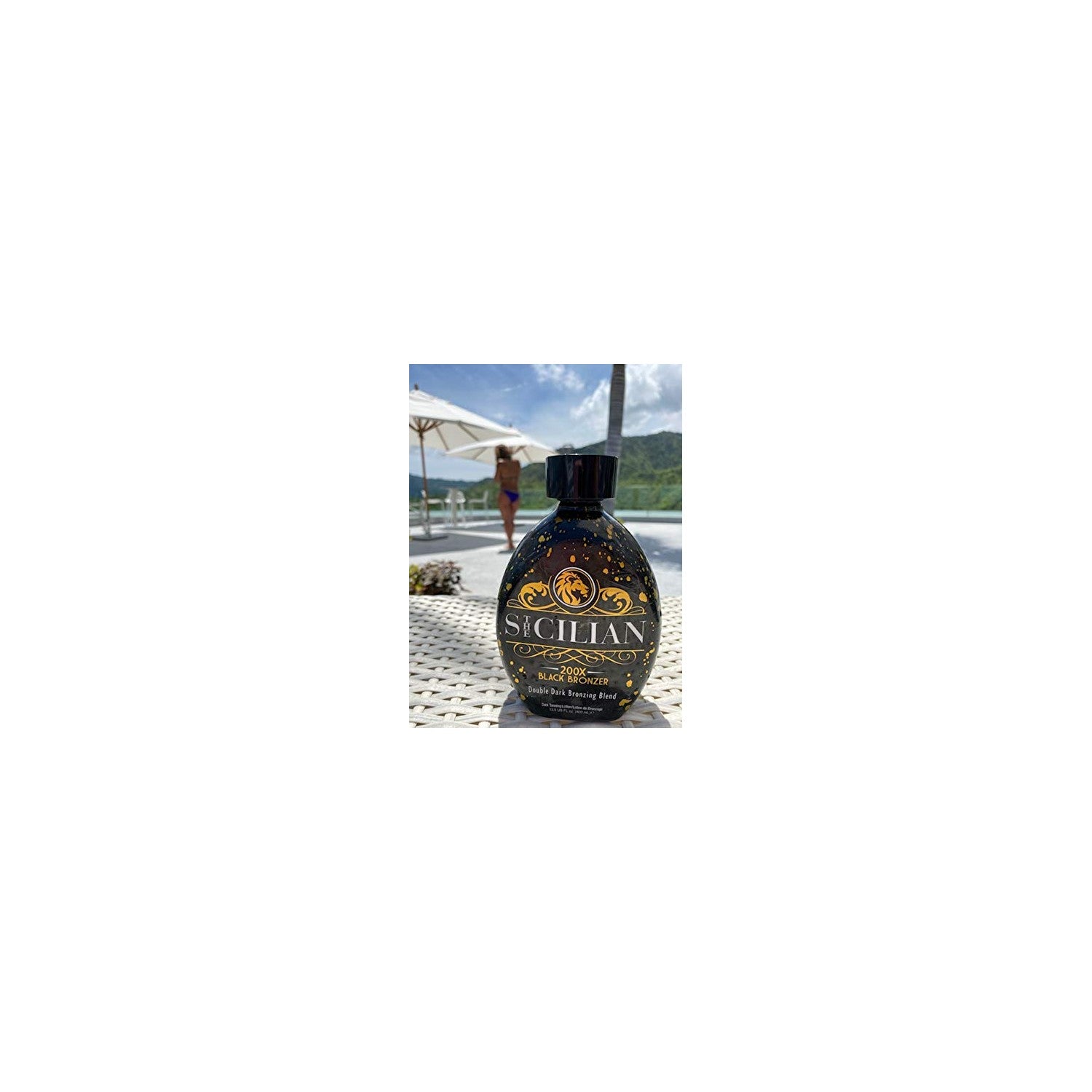 Buy now The Sicilian 200X Dark Black Bronzer Tanning Lotion - BEST for Glowing Skin - Gradual Bronzing & Sunless Self Tanner Lotion - Luxurious Sunless Body Tanning Lotion Nourishes Skin at indiglob india