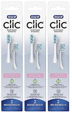 Buy now Oral-B Clic Toothbrush Sensitive Clean Replacement Brush Heads, White, 2 Count (Pack of 3) at indiglob india