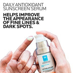 Buy now La Roche-Posay Anthelios AOX Daily Antioxidant Serum with SPF, Face Moisturizer with Sunscreen and Vitamin C & E, Oil Free Face Sunscreen for Sensitive Skin, Moisturizing Sun Protection at indiglob india