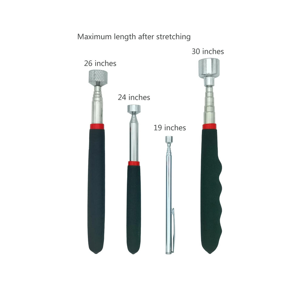 Magnetic Pickup Tool, 20lb/ 10lb/ 5 lb/ 1.5 lb Telescoping Magnet Pick up Stick Metal Extends Tool 4-Pack