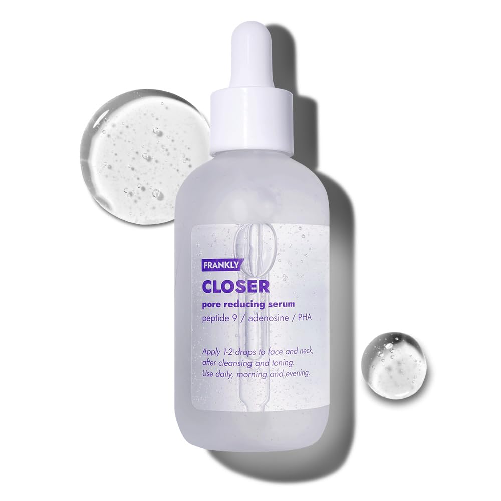 FRANKLY Closer Serum Mega Jumbo | Pore Minimizer Serum | 3.38 fl oz | 9 Peptides, Vegan Collagen, Adenosine, PHA | Korean Pore Minimizer for Glass Skin, Anti-Aging, Hydration, Elasticity