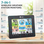Buy now Logia 18-in-1 Wi-Fi Weather Station with 7-in-1 Solar Sensor Array, Temperature Humidity Wind Speed/Direction Rain UV & More, Wireless Color Console w/Forecast Data, Alarm, Alerts at indiglob india