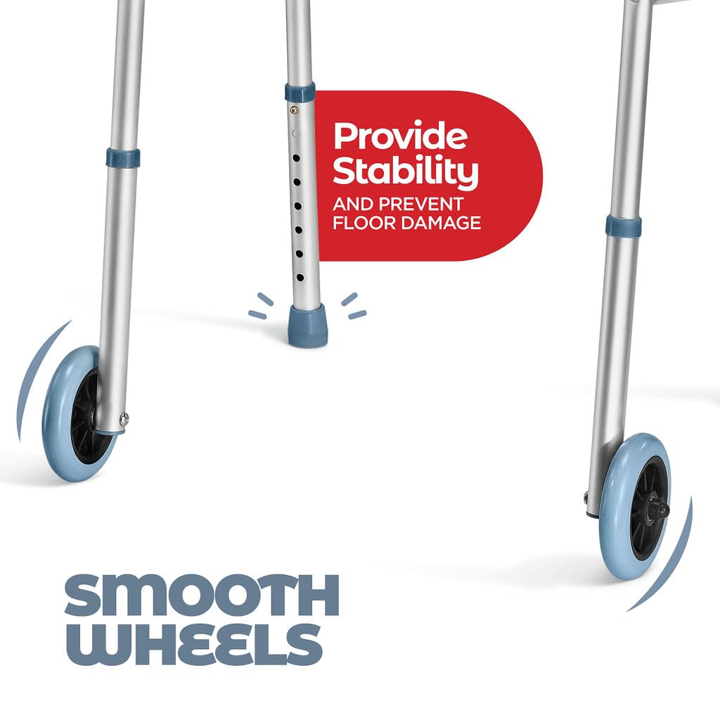 Walkers for Seniors Aluminum Lightweight Walker with Wheels,