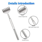 YIMICOO Extendable Back Scratcher for Men 3 Pack Portable Telescopic Metal Back Scratchers/Hand Massager with Pocket Clip for Thanksgiving, Birthday, Christmas Gifts
