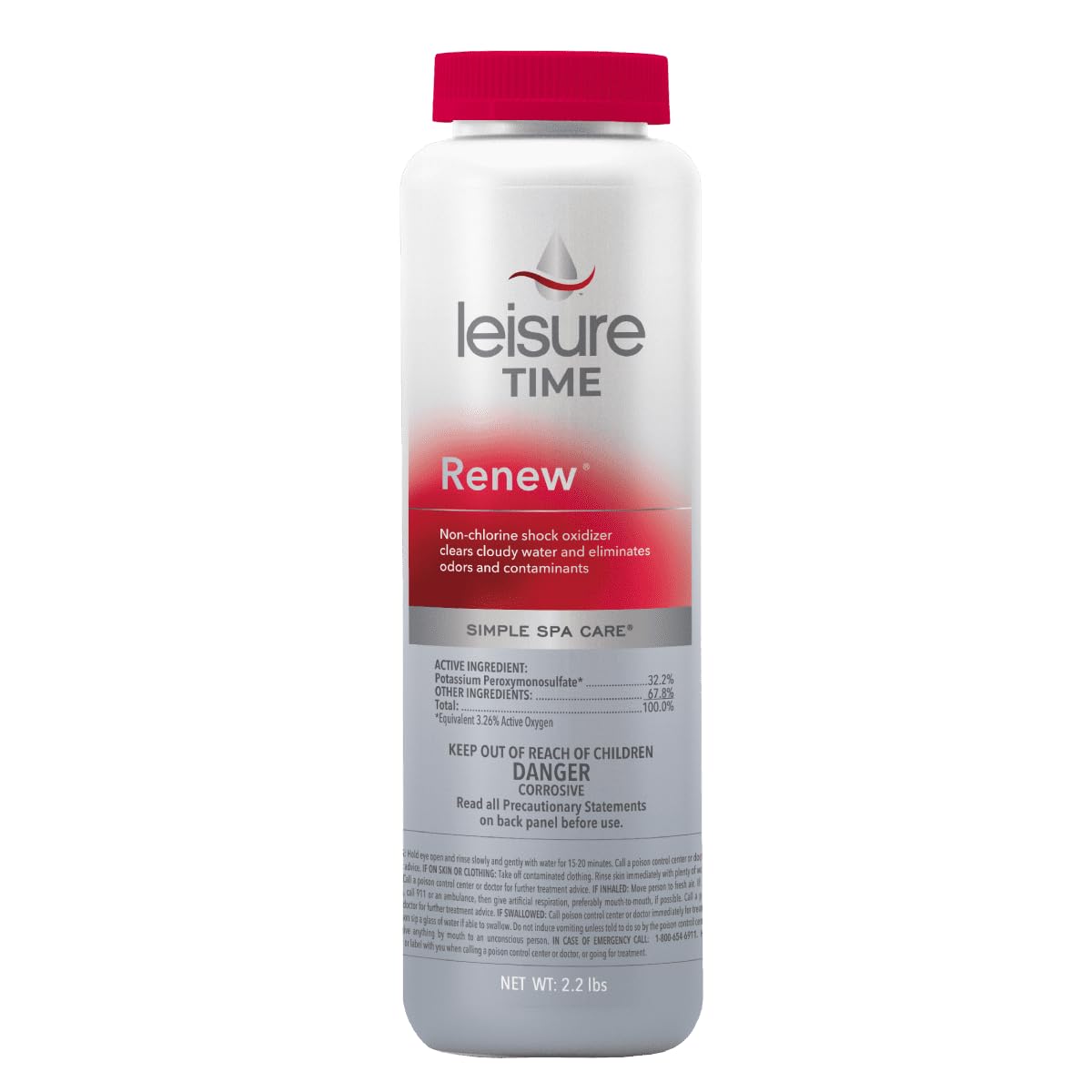Leisure Time RENU2, Renew Non-Chlorine Shock Treatment, 2.2 lbs