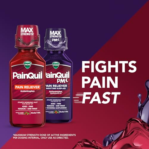 Buy now Vicks PainQuil & PainQuil PM Pain Relief Liquid, 1000mg Acetaminophen, 2x12 oz at indiglob india