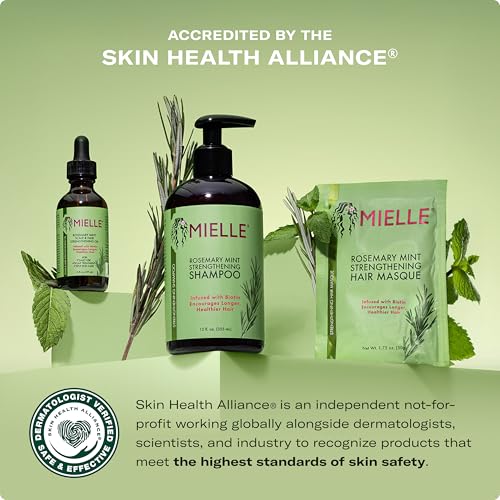 Buy now Mielle Organics Rosemary Mint Strengthening Hair Mask for Damaged Hair - Deep Conditioning Treatment Enriched with Biotin, Honey & Coconut Oil - Helps Encourage Longer, Healthier Strands (12 Oz) at indiglob india