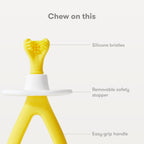 Buy now Frida Baby Training Toothbrush for Babies with Soft Silicone Bristles, Yellow at indiglob india
