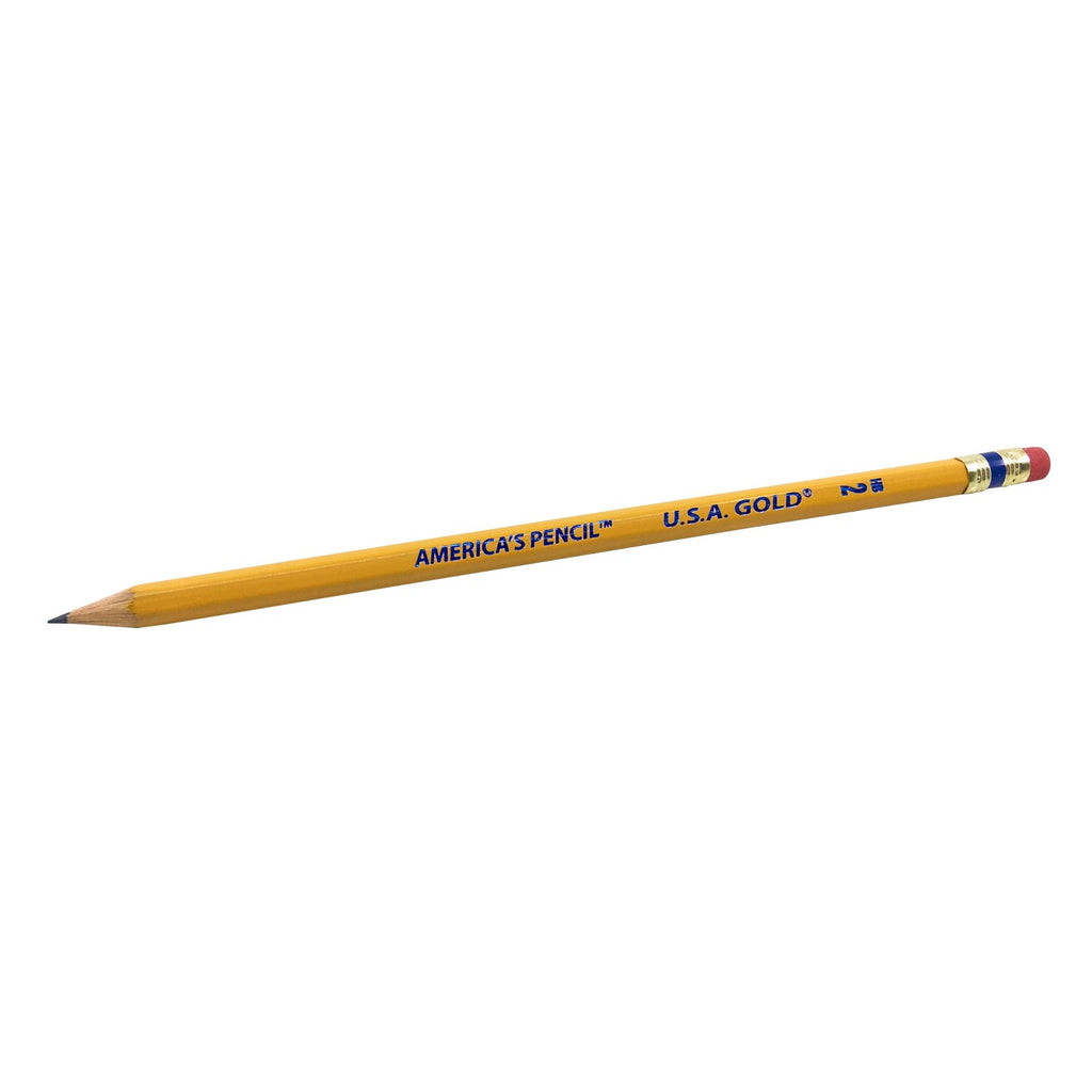 Write Dudes USA Gold Premium Cedar No. 2 Pre-Sharpened Pencils 12-Count (DDR56)