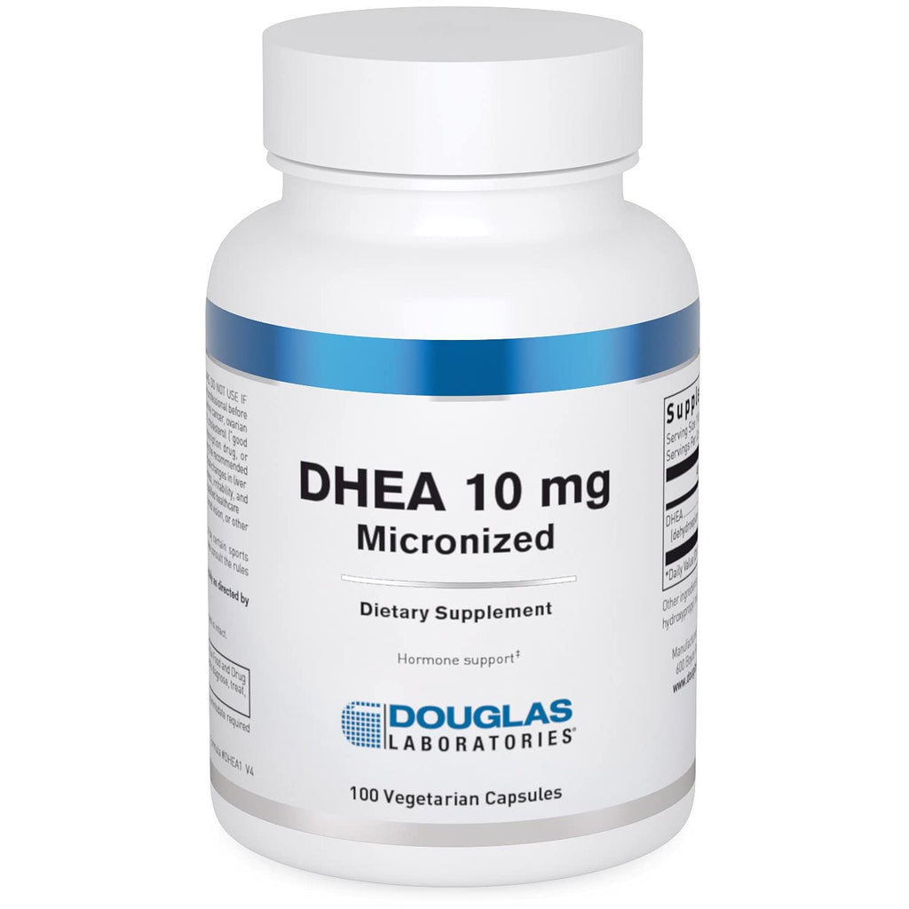 Douglas Laboratories DHEA 10 mg Capsules - Micronized - Supports Hormone Balance, Immunity, Brain, Bone Health & Metabolism* - Non-GMO - 100 Vegetarian Capsules | Micronized, Supports Hormone Balance, Immunity, Brain, Bone Health and Metabolism*, Non-GMO