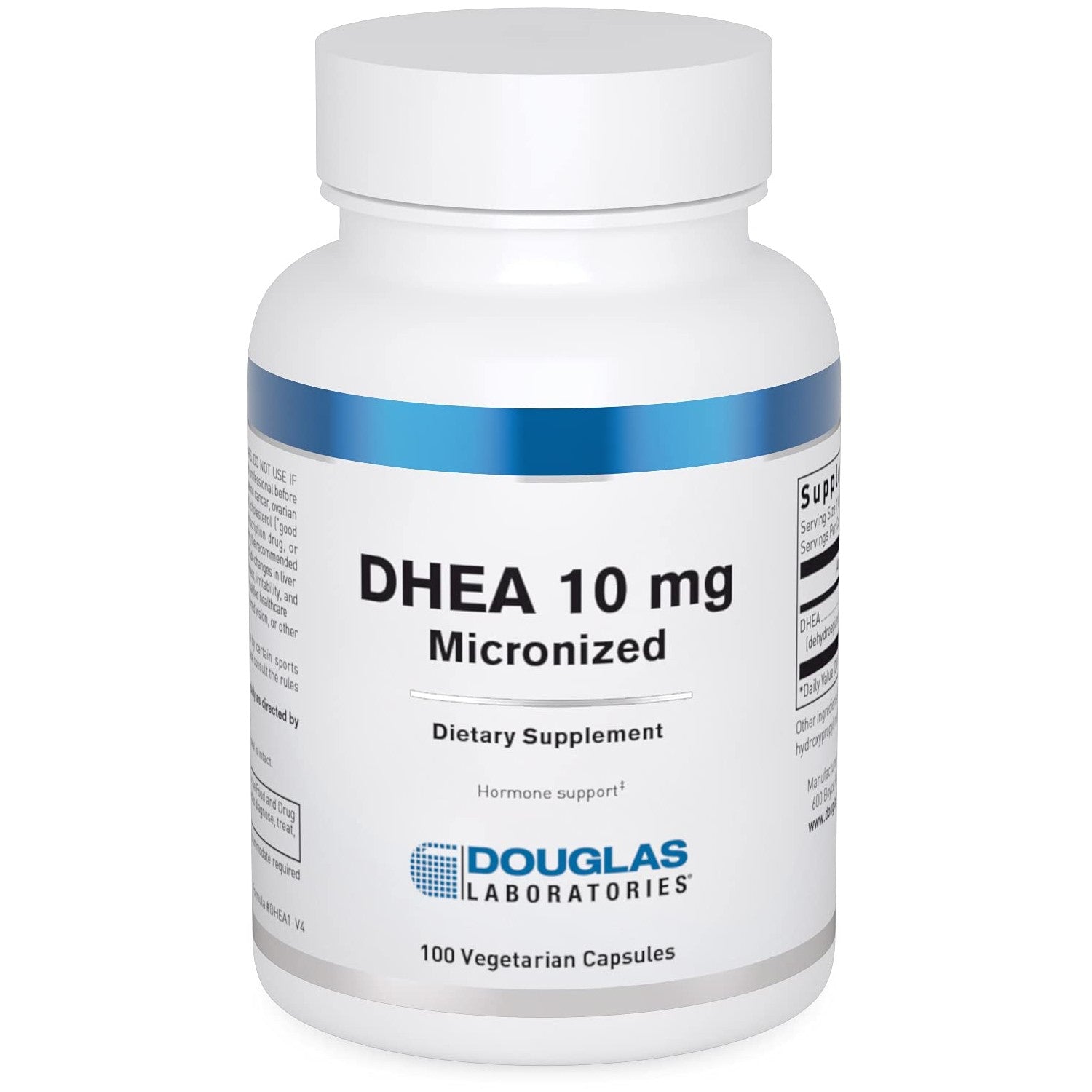 Douglas Laboratories DHEA 10 mg Capsules - Micronized - Supports Hormone Balance, Immunity, Brain, Bone Health & Metabolism* - Non-GMO - 100 Vegetarian Capsules | Micronized, Supports Hormone Balance, Immunity, Brain, Bone Health and Metabolism*, Non-GMO