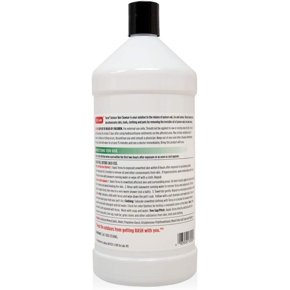 Buy now Tecnu Original Poison Oak & Ivy Outdoor Skin Cleanser, 32 Fl Oz, First Step in Poison Ivy Treatment, Removes Rash Causing Oils from Skin, Gear, Clothing, Tools and Removes Skunk Odor from Dog Fur at indiglob india