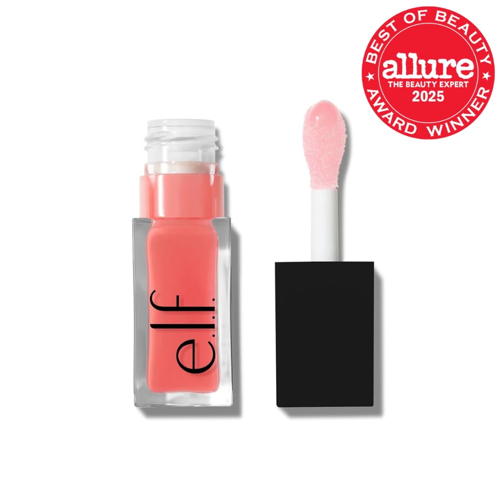 Buy now e.l.f. Glow Reviver Lip Oil, Nourishing Tinted Lip Oil For A High-shine Finish, Infused With Jojoba Oil, Vegan & Cruelty-free, Pink Quartz at indiglob india