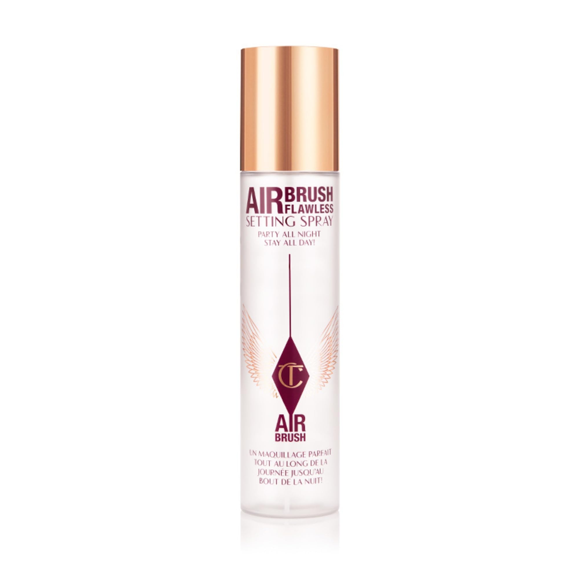 Charlotte Tilbury Airbrush Flawless Setting Spray - Ultra-Fine Hydrating Mist to Prime & Set Makeup Up to 16Hr – Soothes and Blurs Skin, Waterproof, Wedding Makeup