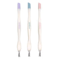 IVON 3 Pack Cuticle Trimmer Pusher Remover, Rubber Tip Gentle on Nail Bed