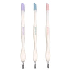 IVON 3 Pack Cuticle Trimmer Pusher Remover, Rubber Tip Gentle on Nail Bed